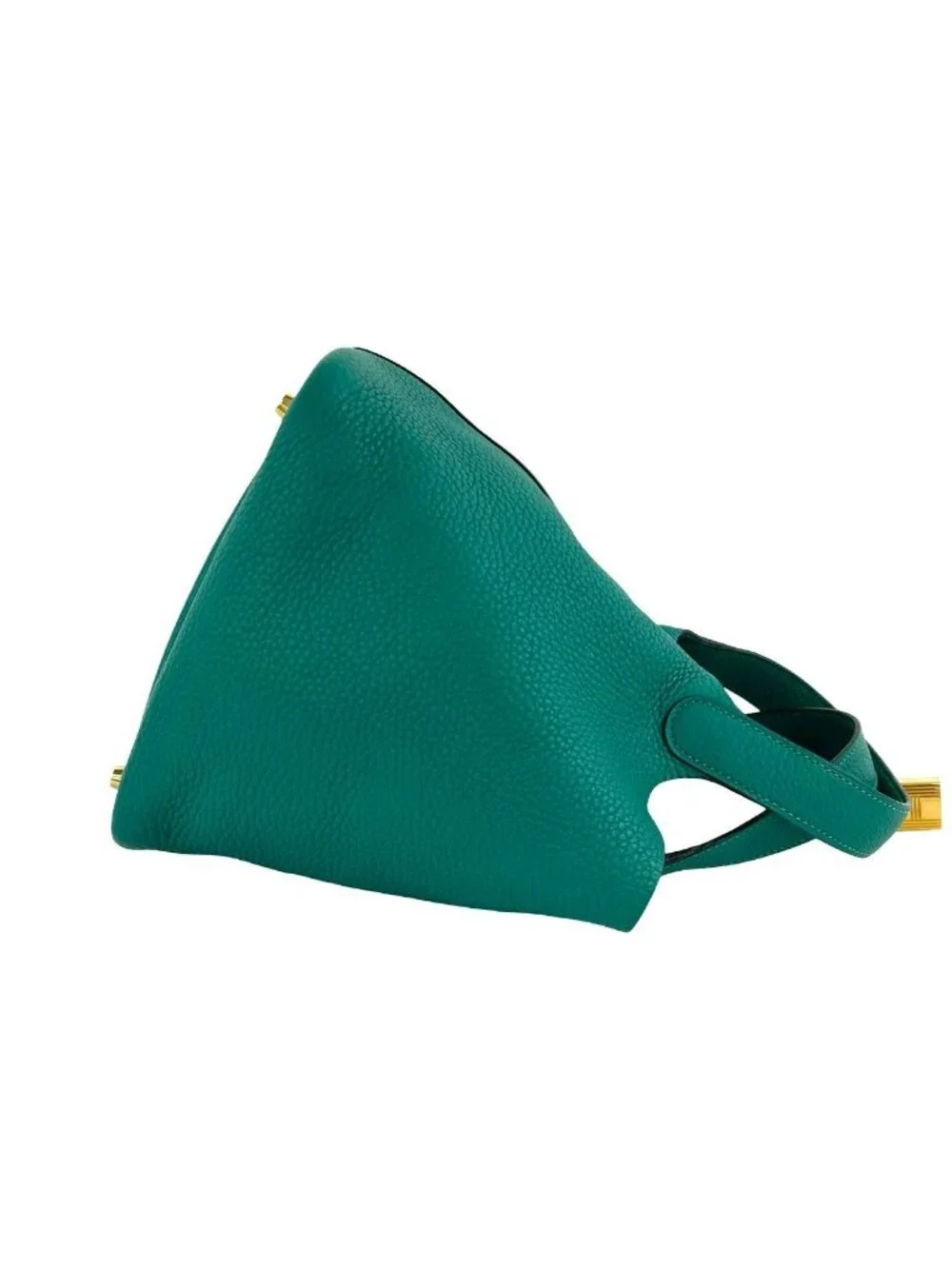 Hermes Picotin Lock Taurillon Clemence Handbag Mini Tote Vert Vertigo